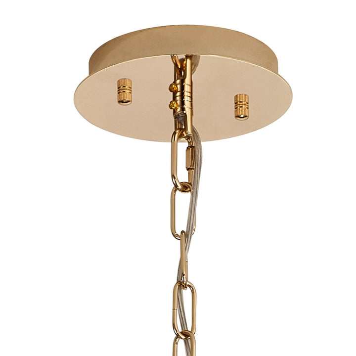 Diyas IL31824 Vivienne Pendant/Semi Ceiling 4 Light E14 French Gold/Crystal