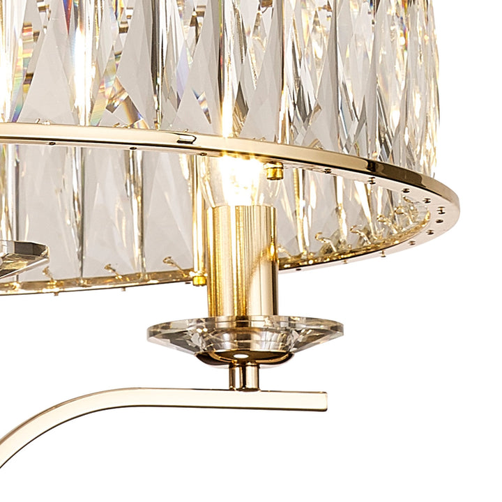 Diyas IL31824 Vivienne Pendant/Semi Ceiling 4 Light E14 French Gold/Crystal