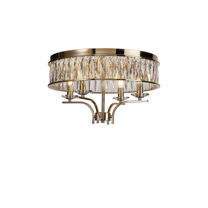 Diyas IL31832 Vivienne Ceiling 4 Light E14 French Gold/Crystal