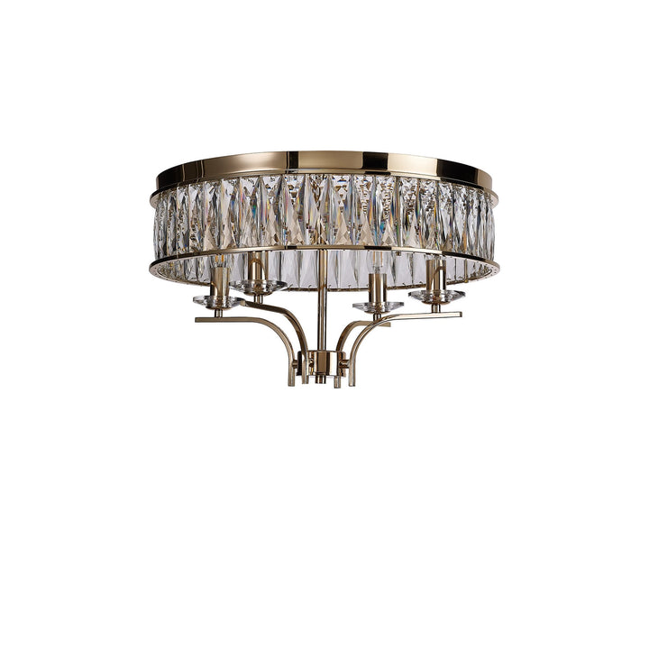 Diyas IL31832 Vivienne Ceiling 4 Light E14 French Gold/Crystal