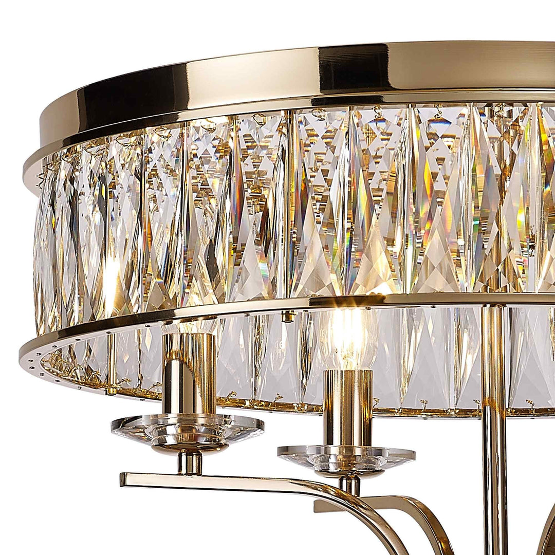 Diyas IL31832 Vivienne Ceiling 4 Light E14 French Gold/Crystal