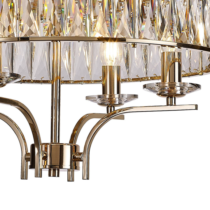 Diyas IL31832 Vivienne Ceiling 4 Light E14 French Gold/Crystal