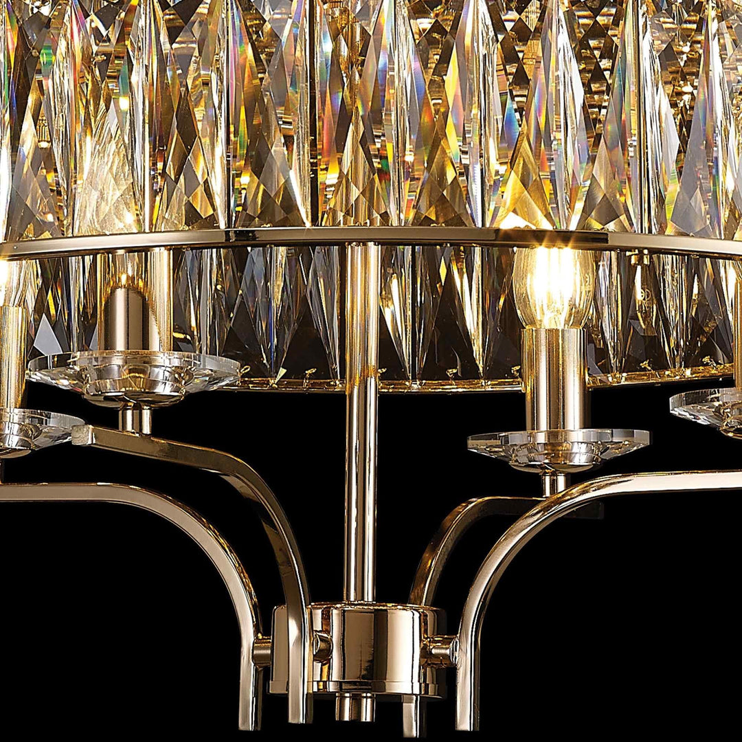 Diyas IL31832 Vivienne Ceiling 4 Light E14 French Gold/Crystal