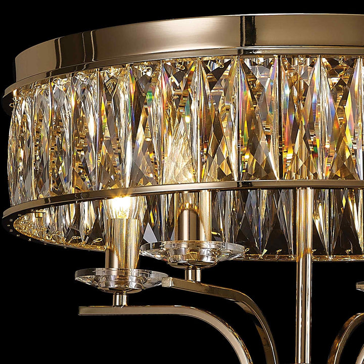 Diyas IL31832 Vivienne Ceiling 4 Light E14 French Gold/Crystal