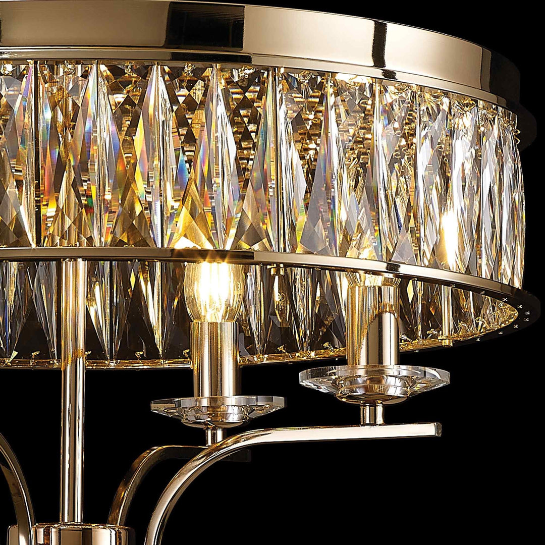 Diyas IL31832 Vivienne Ceiling 4 Light E14 French Gold/Crystal