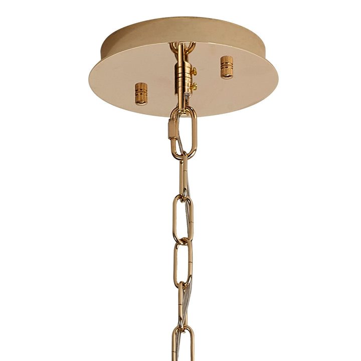 Diyas IL31825 Vivienne Pendant/Semi Ceiling 6 Light E14 French Gold/Crystal