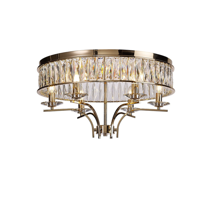 Diyas IL31833 Vivienne Ceiling 6 Light E14 French Gold/Crystal