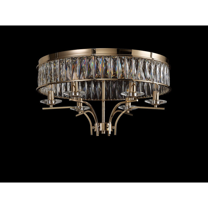 Diyas IL31833 Vivienne Ceiling 6 Light E14 French Gold/Crystal