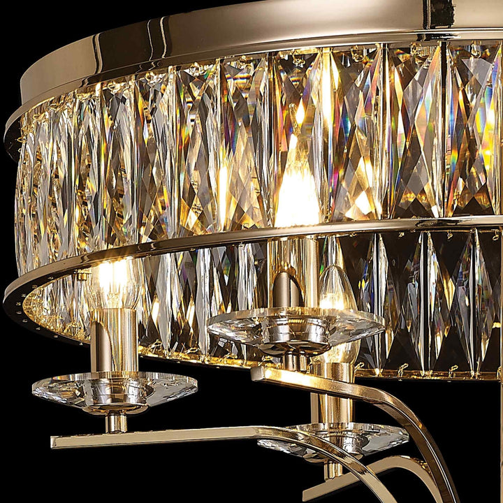 Diyas IL31833 Vivienne Ceiling 6 Light E14 French Gold/Crystal