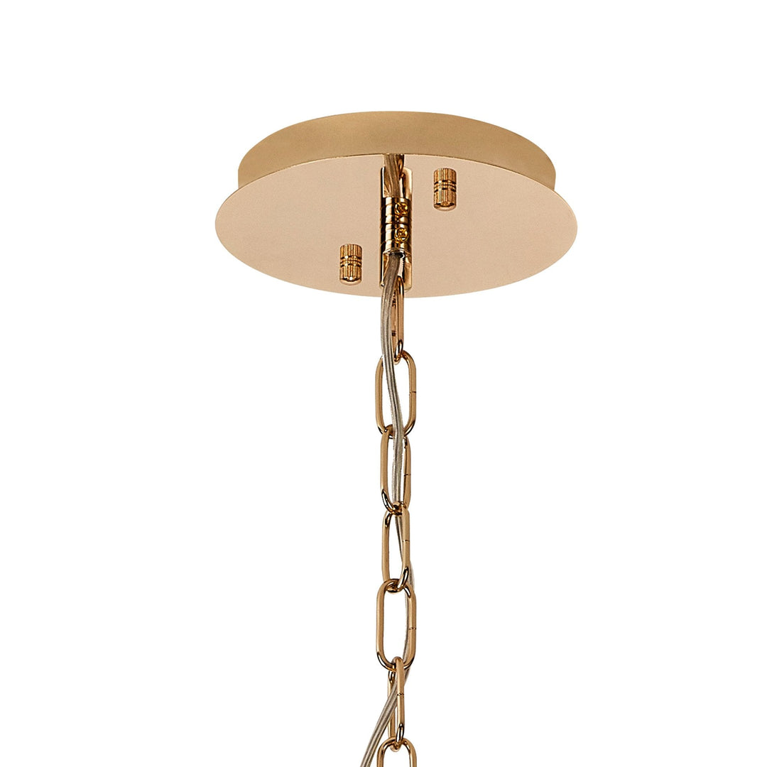 Diyas IL31826 Vivienne Pendant/Semi Ceiling 8 Light E14 French Gold/Crystal