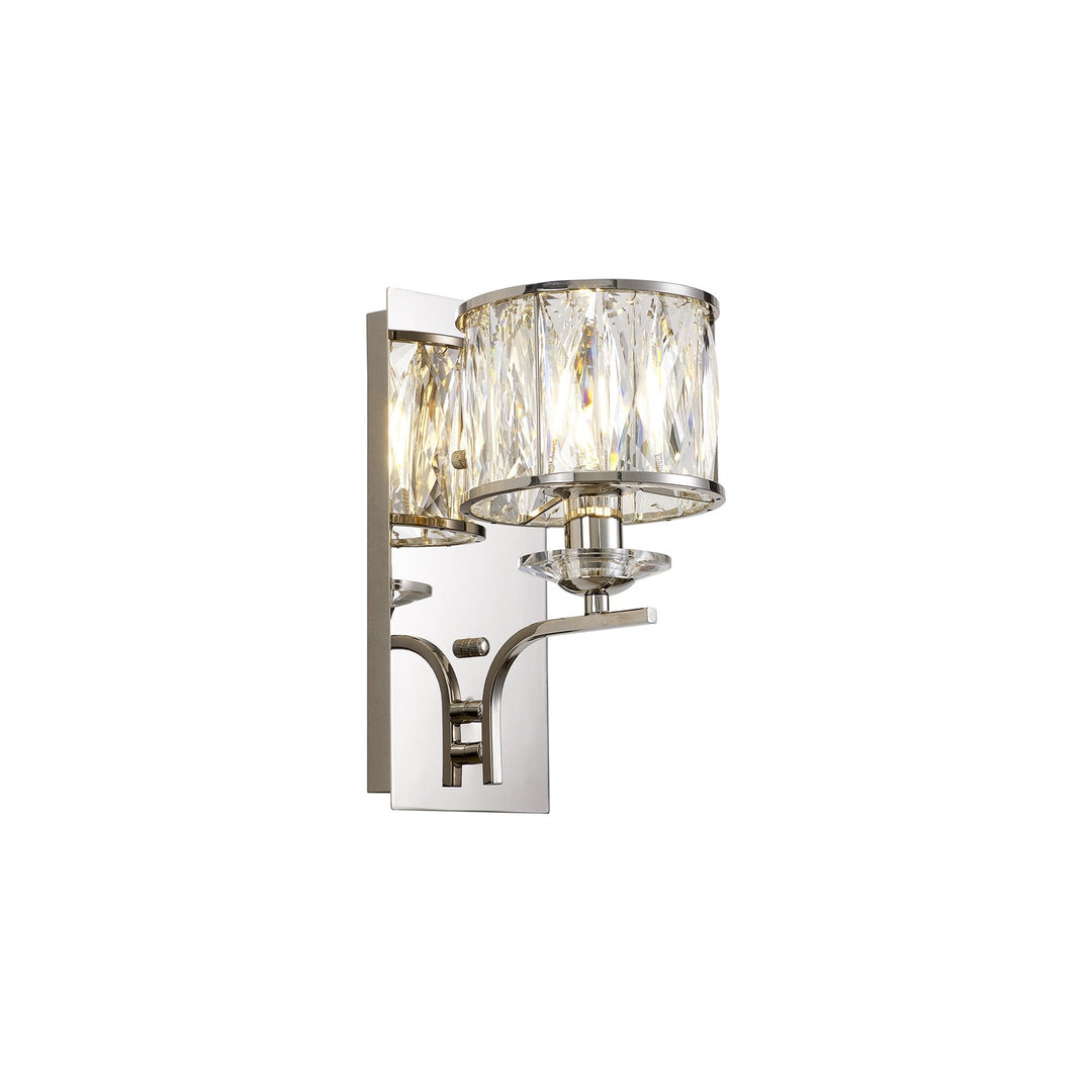 Diyas IL31821 Vivienne Wall Lamp 1 Light E14 Polished Nickel/Crystal (S)