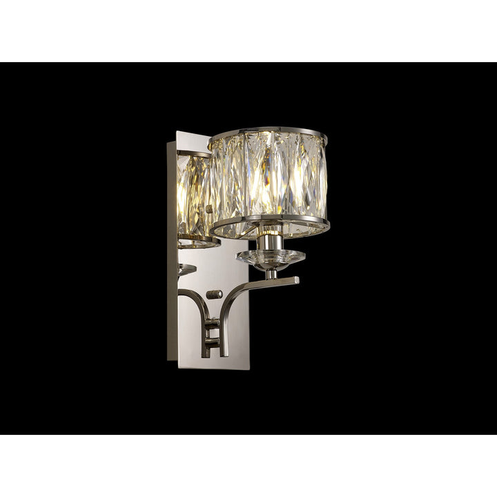 Diyas IL31821 Vivienne Wall Lamp 1 Light E14 Polished Nickel/Crystal