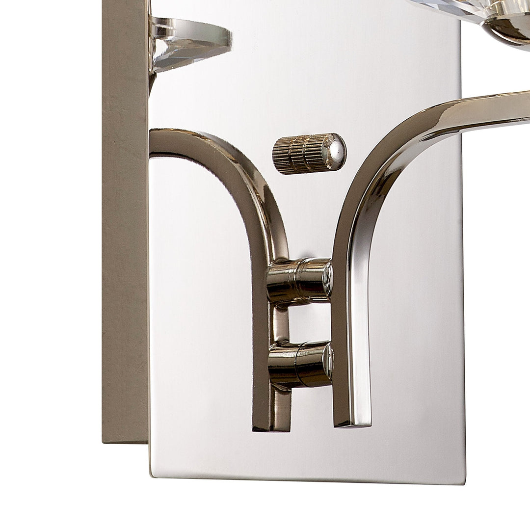 Diyas IL31821 Vivienne Wall Lamp 1 Light E14 Polished Nickel/Crystal (S)