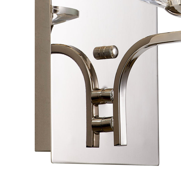 Diyas IL31821 Vivienne Wall Lamp 1 Light E14 Polished Nickel/Crystal (S)