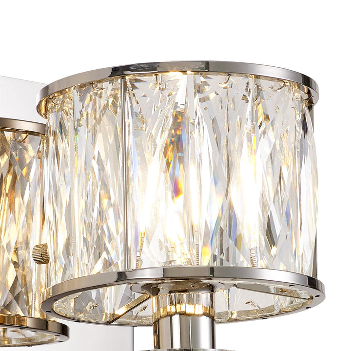 Diyas IL31821 Vivienne Wall Lamp 1 Light E14 Polished Nickel/Crystal