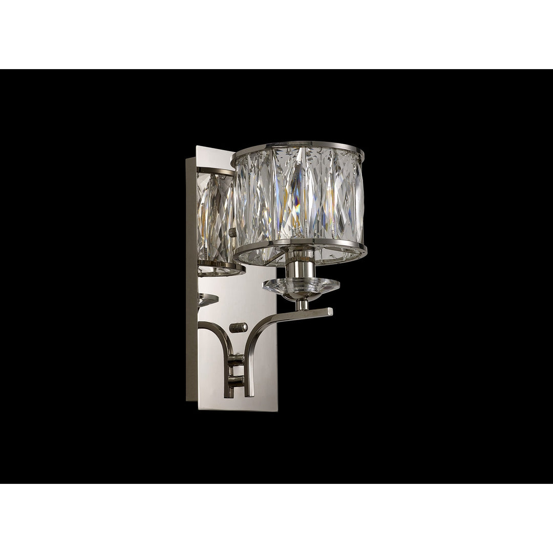 Diyas IL31821 Vivienne Wall Lamp 1 Light E14 Polished Nickel/Crystal