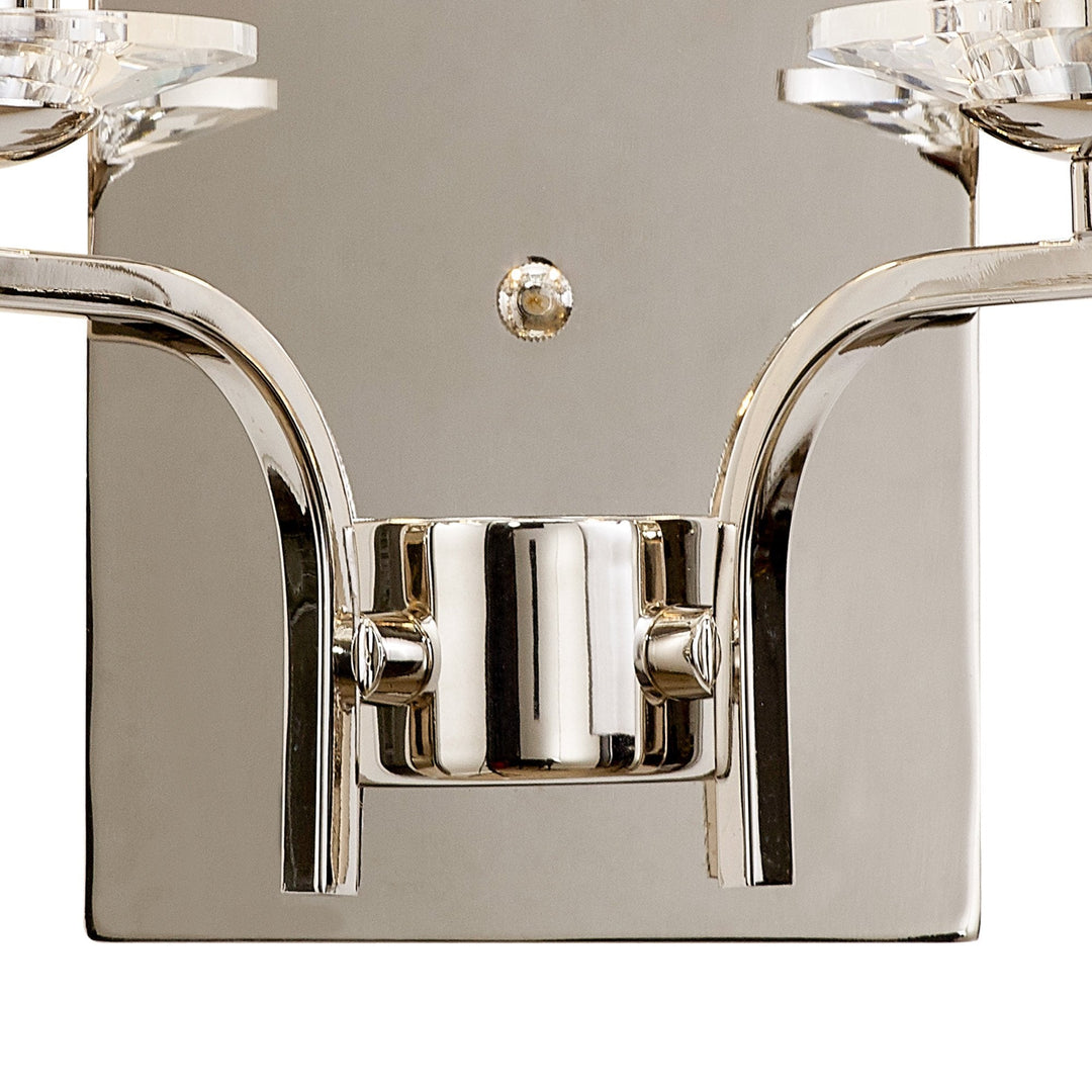 Diyas IL31822 Vivienne Wall Lamp 2 Light E14 Polished Nickel/Crystal (S)