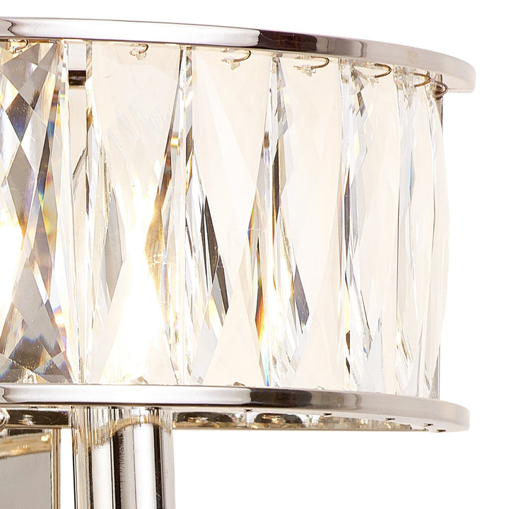 Diyas IL31822 Vivienne Wall Lamp 2 Light E14 Polished Nickel/Crystal (S)