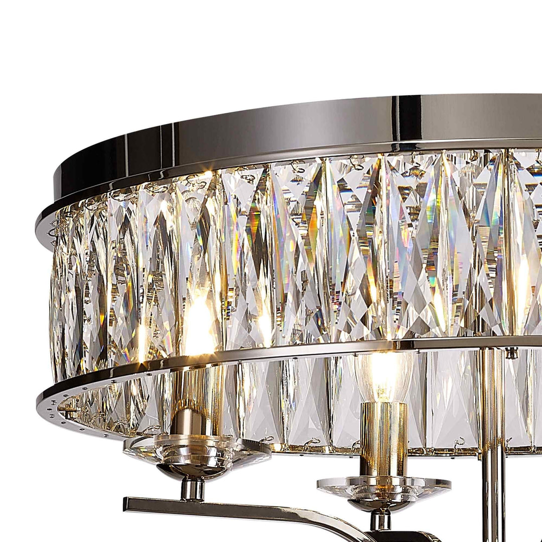 Diyas IL31829 Vivienne Ceiling 4 Light E14 Polished Nickel/Crystal