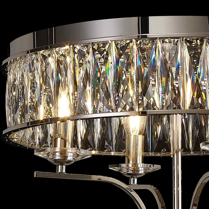 Diyas IL31829 Vivienne Ceiling 4 Light E14 Polished Nickel/Crystal