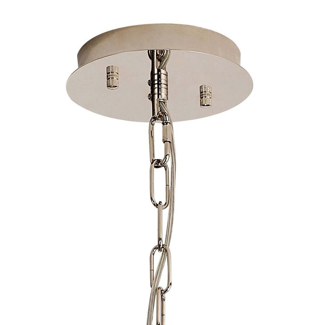 Diyas IL31819 Vivienne Pendant/Semi Ceiling 6 Light E14 Polished Nickel/Crystal