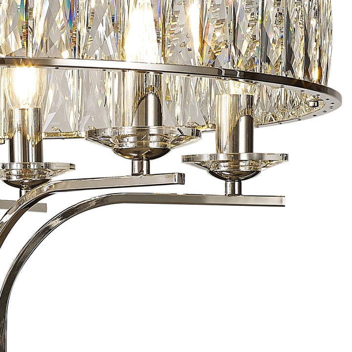 Diyas IL31830 Vivienne Ceiling 6 Light E14 Polished Nickel/Crystal