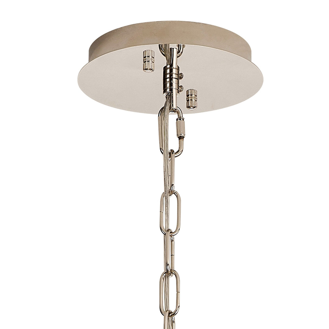 Diyas IL31820 Vivienne Pendant/Semi Ceiling 8 Light E14 Polished Nickel/Crystal