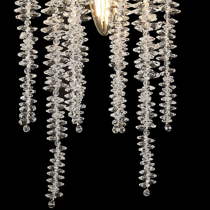 Diyas IL32902 Wisteria Round Pendant 1 Light E14 French Gold / Crystal