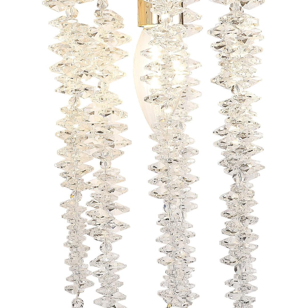 Diyas IL32859 Wisteria Wall Lamp 1 Light E14 French Gold / Crystal