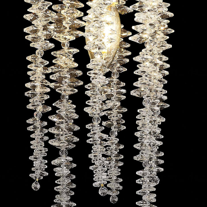 Diyas IL32859 Wisteria Wall Lamp 1 Light E14 French Gold / Crystal