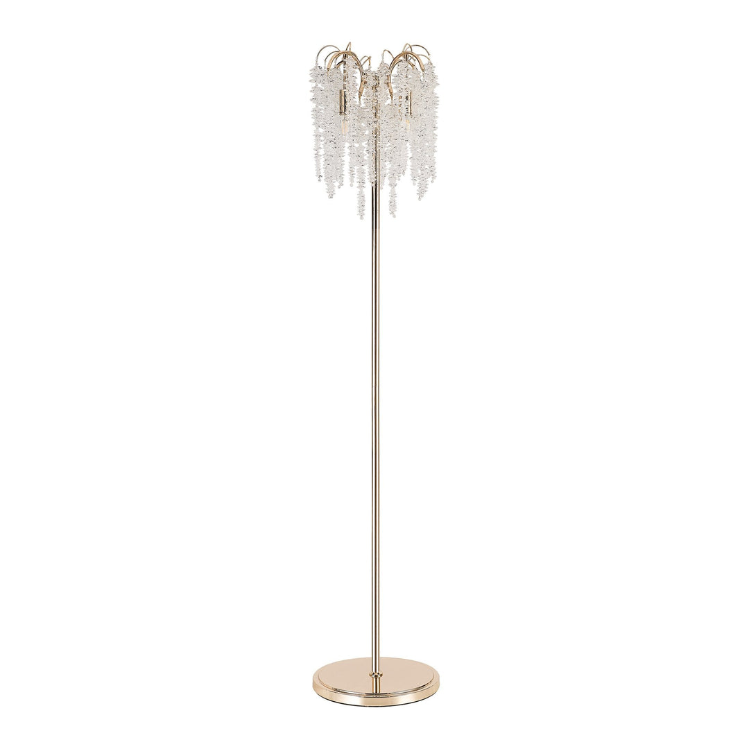 Diyas IL32901 Wisteria Floor Lamp 4 Light E14 French Gold / Crystal