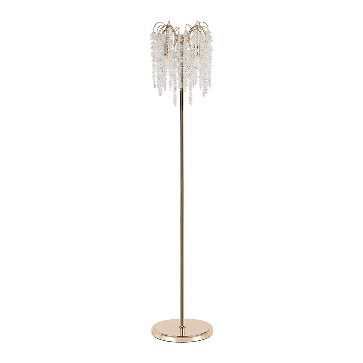 Diyas IL32901 Wisteria Floor Lamp 4 Light E14 French Gold / Crystal