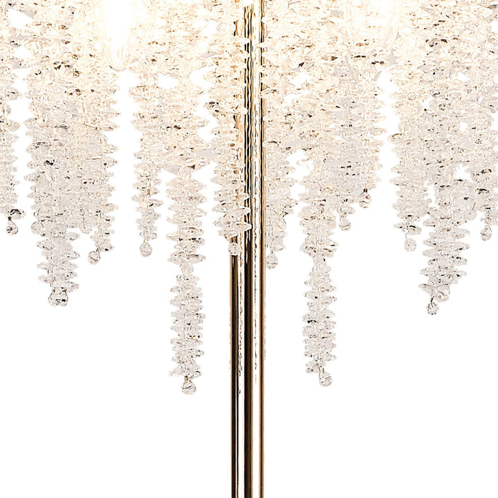 Diyas IL32901 Wisteria Floor Lamp 4 Light E14 French Gold / Crystal