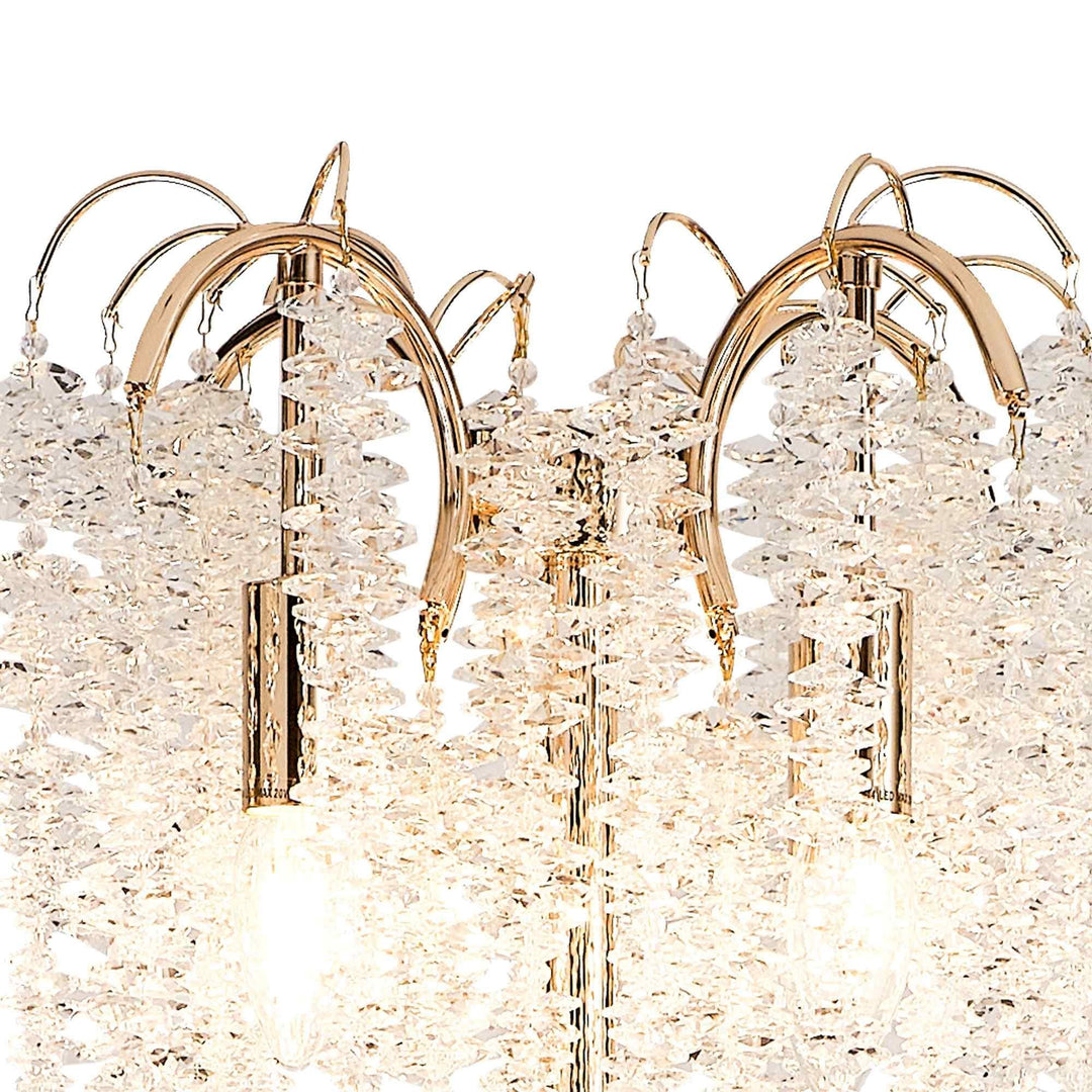 Diyas IL32901 Wisteria Floor Lamp 4 Light E14 French Gold / Crystal