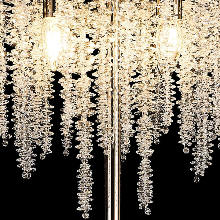 Diyas IL32901 Wisteria Floor Lamp 4 Light E14 French Gold / Crystal