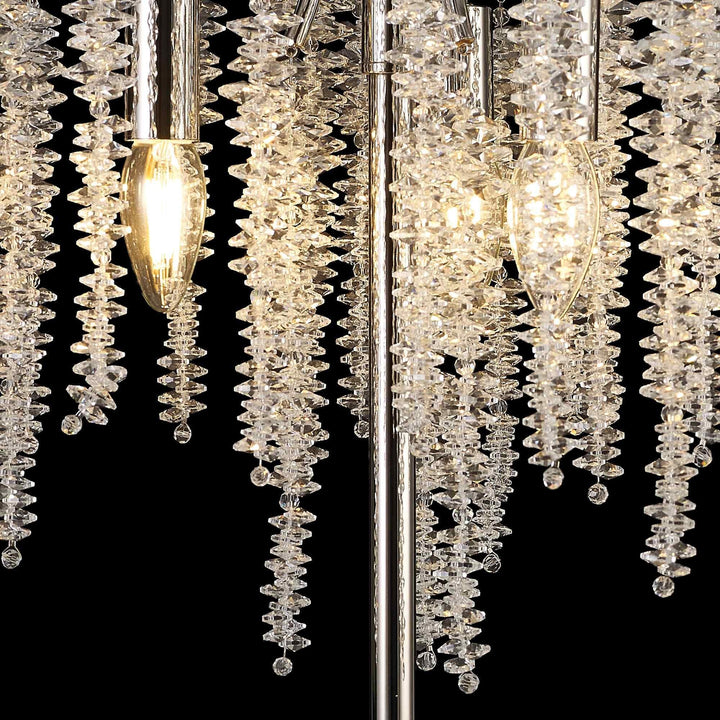 Diyas IL32904 Wisteria Table Lamp 3 Light E14 Polished Nickel / Crystal