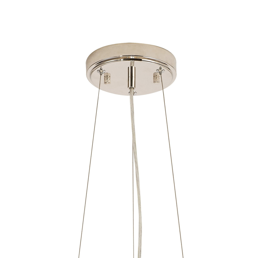 Diyas IL32882 Wisteria Round Pendant 7 Light E14 Polished Nickel / Crystal