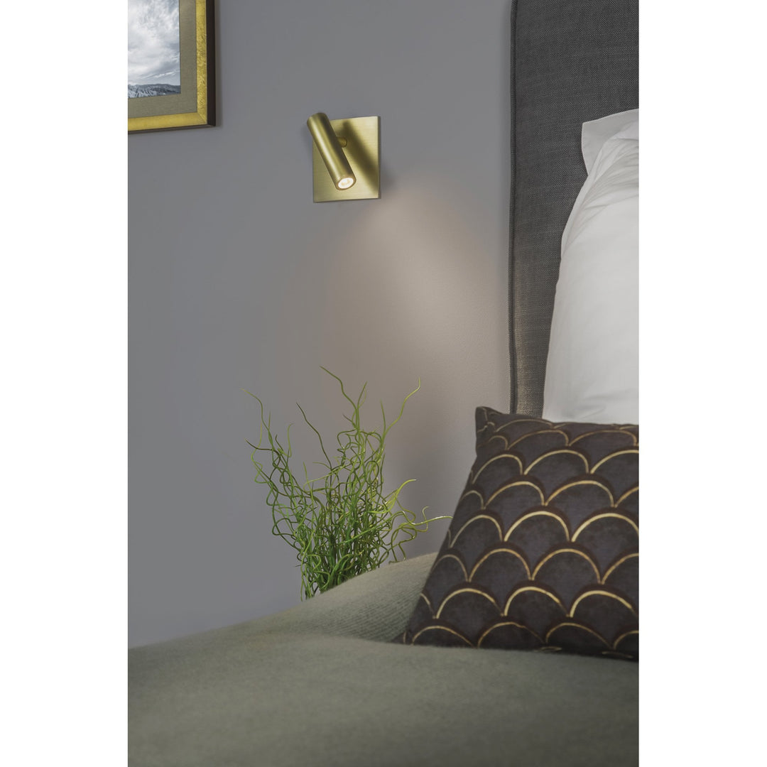 Astro 1058030 Enna Square Switched LED Reading Light Matt Gold (S)
