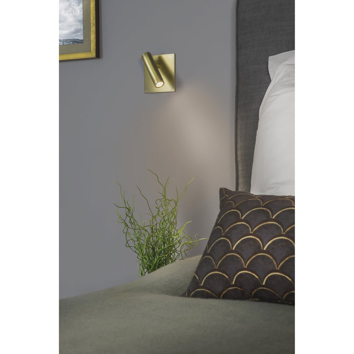 Astro 1058030 Enna Square Switched LED Reading Light Matt Gold (S)