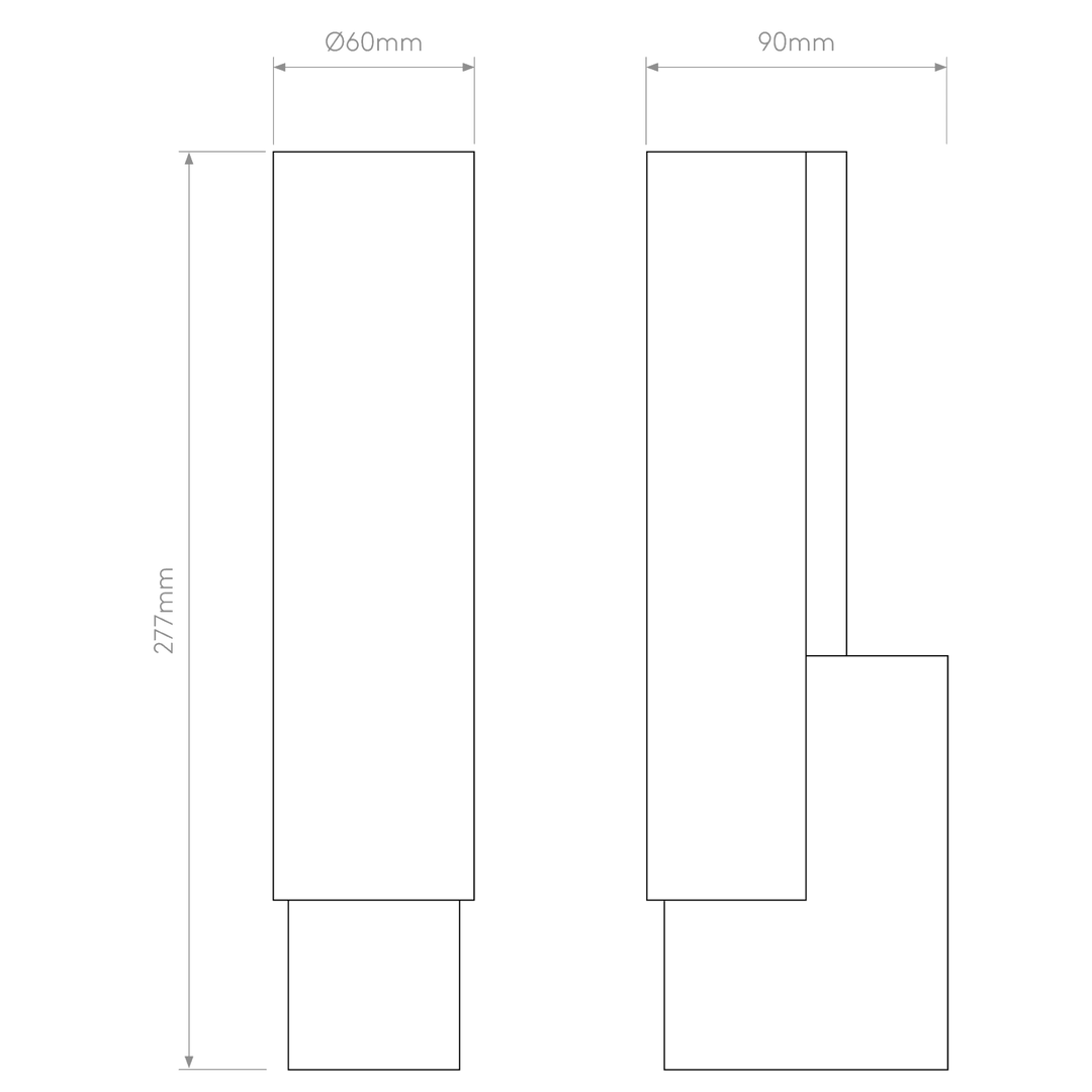 Astro 1060017 Kyoto LED Bathroom Wall Light Matt Black (S)