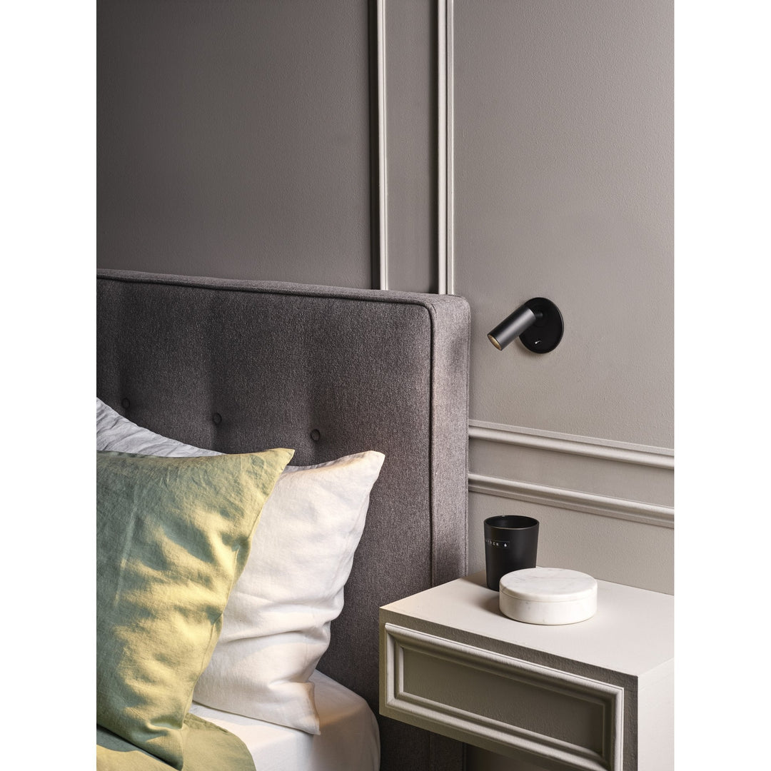Astro 1407007 Micro Recess Switched LED Reading Light Matt Black (S)