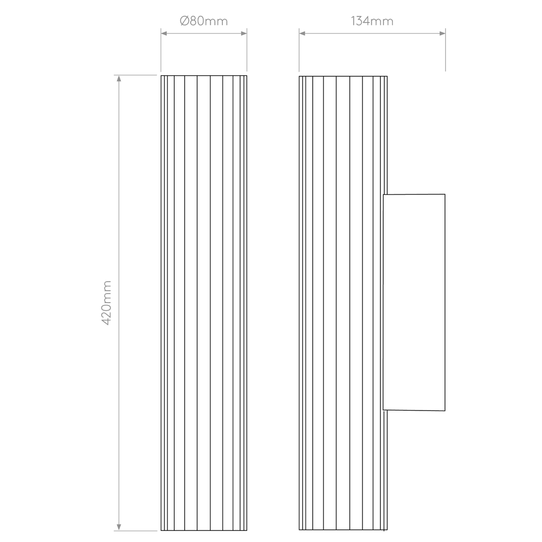 Astro 1409056 io 420 LED Bathroom Wall Light Matt Black (S)