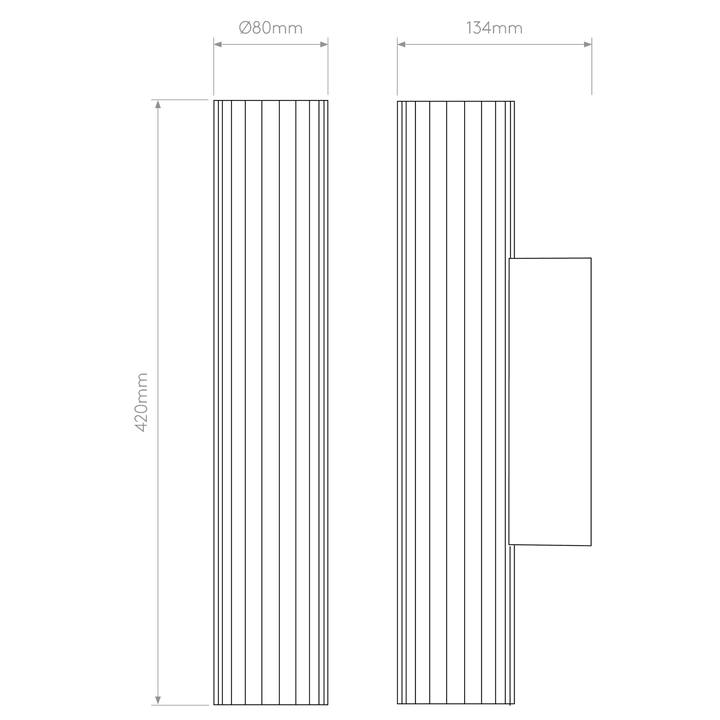 Astro 1409056 io 420 LED Bathroom Wall Light Matt Black (S)