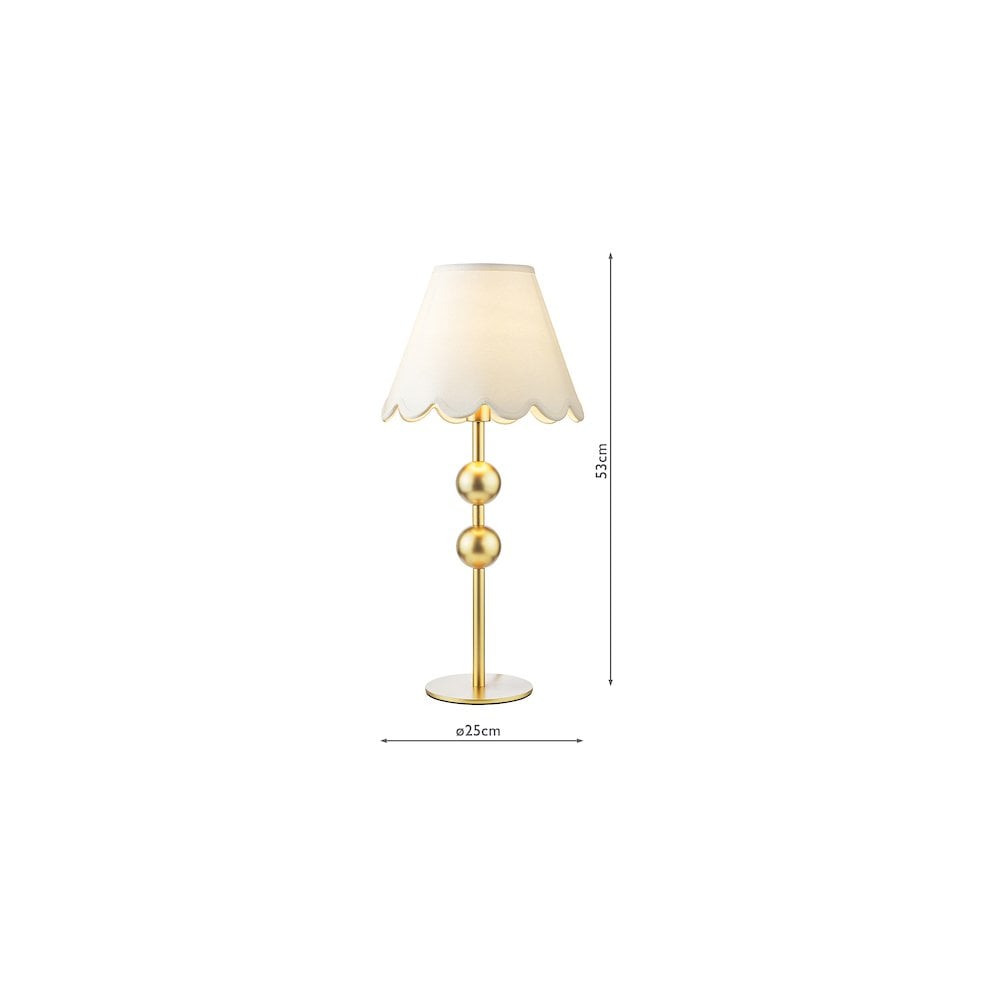 Dar TIL4235-NER102 Tilda Table Lamp Satin Gold With Shade