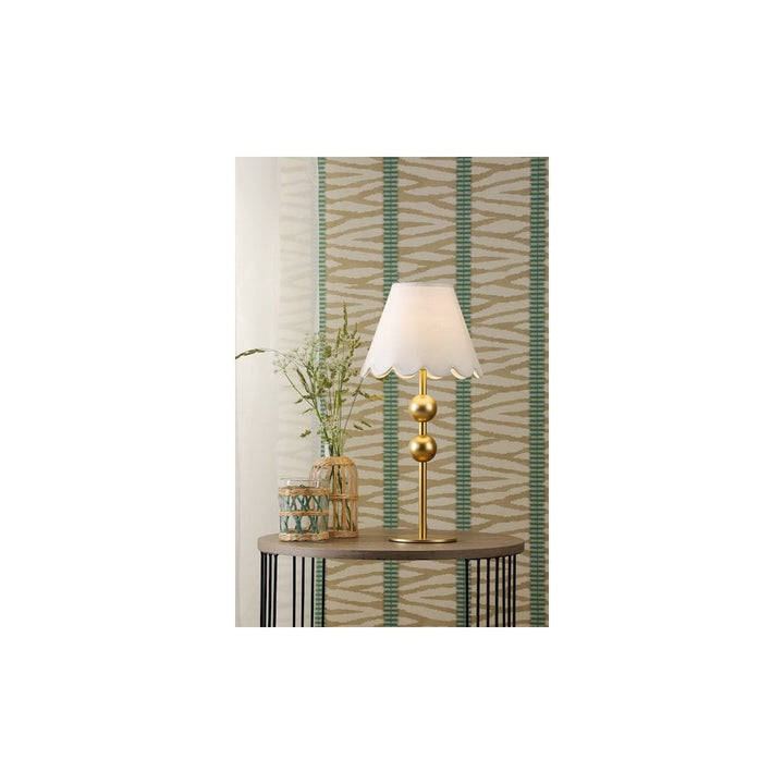 Dar TIL4235-NER102 Tilda Table Lamp Satin Gold With Shade