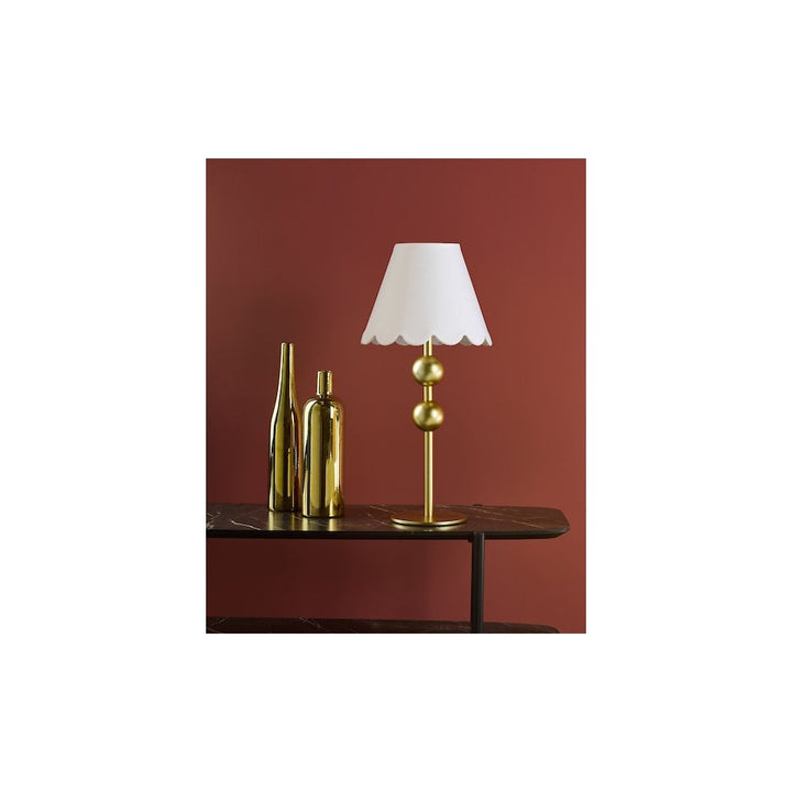 Dar TIL4235-NER102 Tilda Table Lamp Satin Gold With Shade