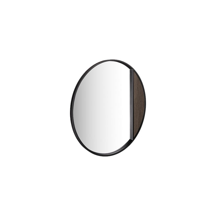 Dar 002RAS002 Rasmus Mirror Mocha Veneer and Matt Black 50cm