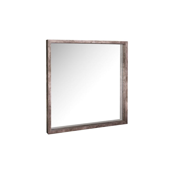 Dar 002ROC001 Rocco Mirror Distressed Concrete Effect Veneer 80 X 80cm