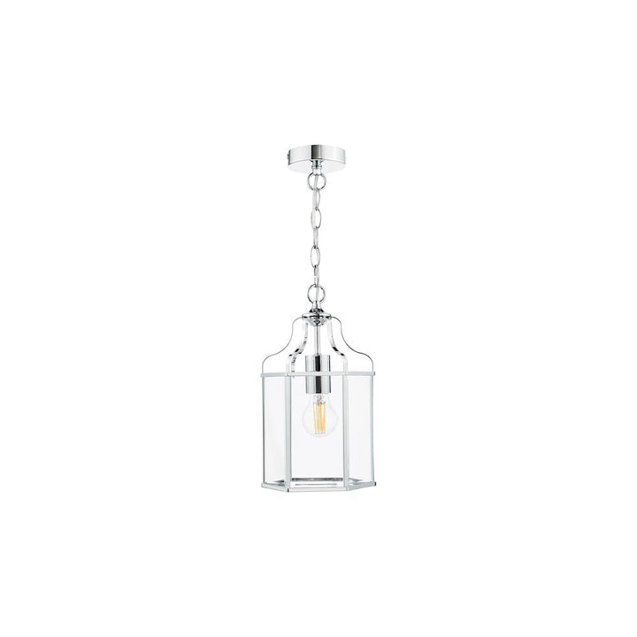 Dar ALE8650 Aled Pendant Polished Chrome and Glass