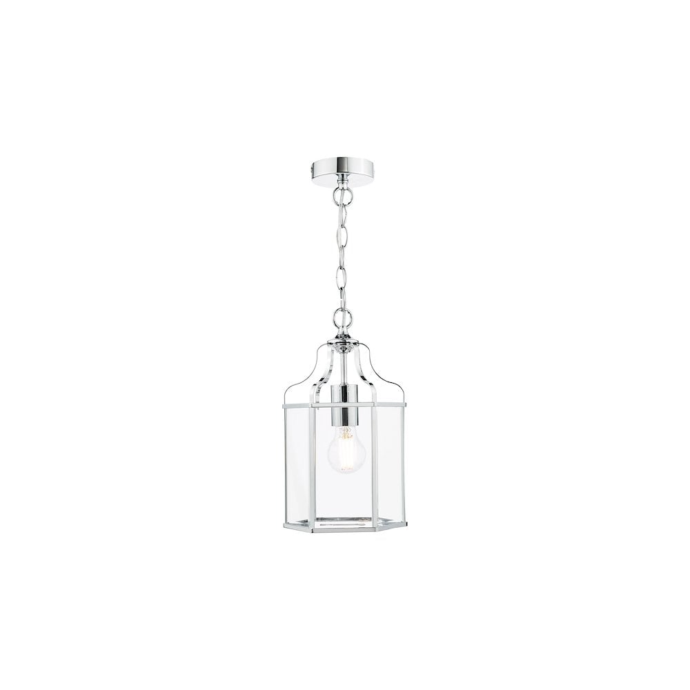 Dar ALE8650 Aled Pendant Polished Chrome and Glass